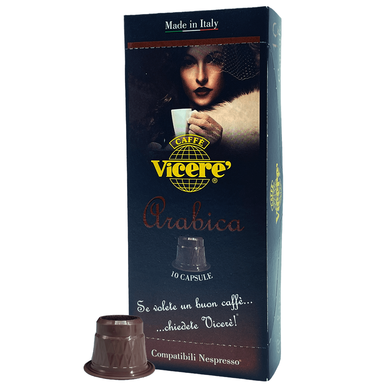 10 Capsule Compatibili Nespresso Miscela Arabica autoprotette - Caffè Vicerè