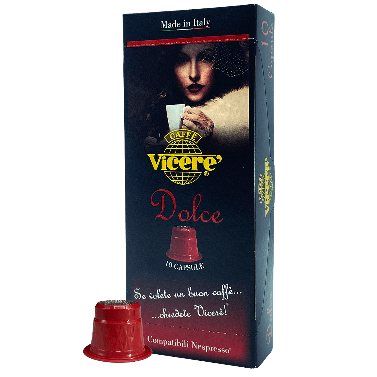 10 Capsule Compatibili Nespresso Miscela Dolce autoprotette - Caffè Vicerè