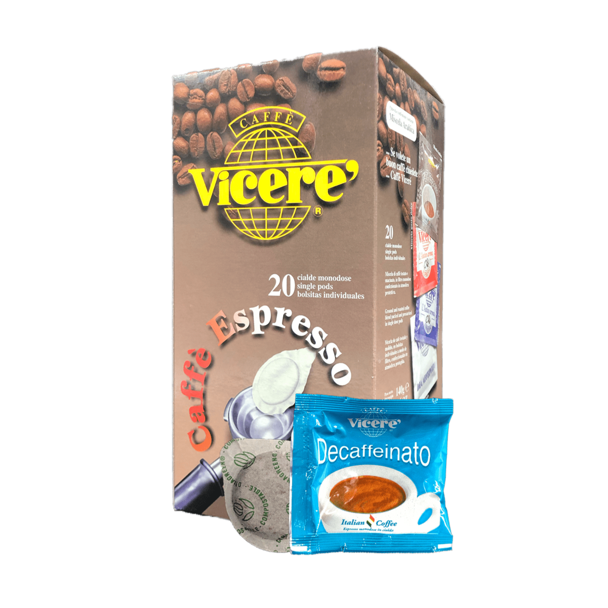 Cialde ESE 44mm Decaffeinato - Caffè Vicerè