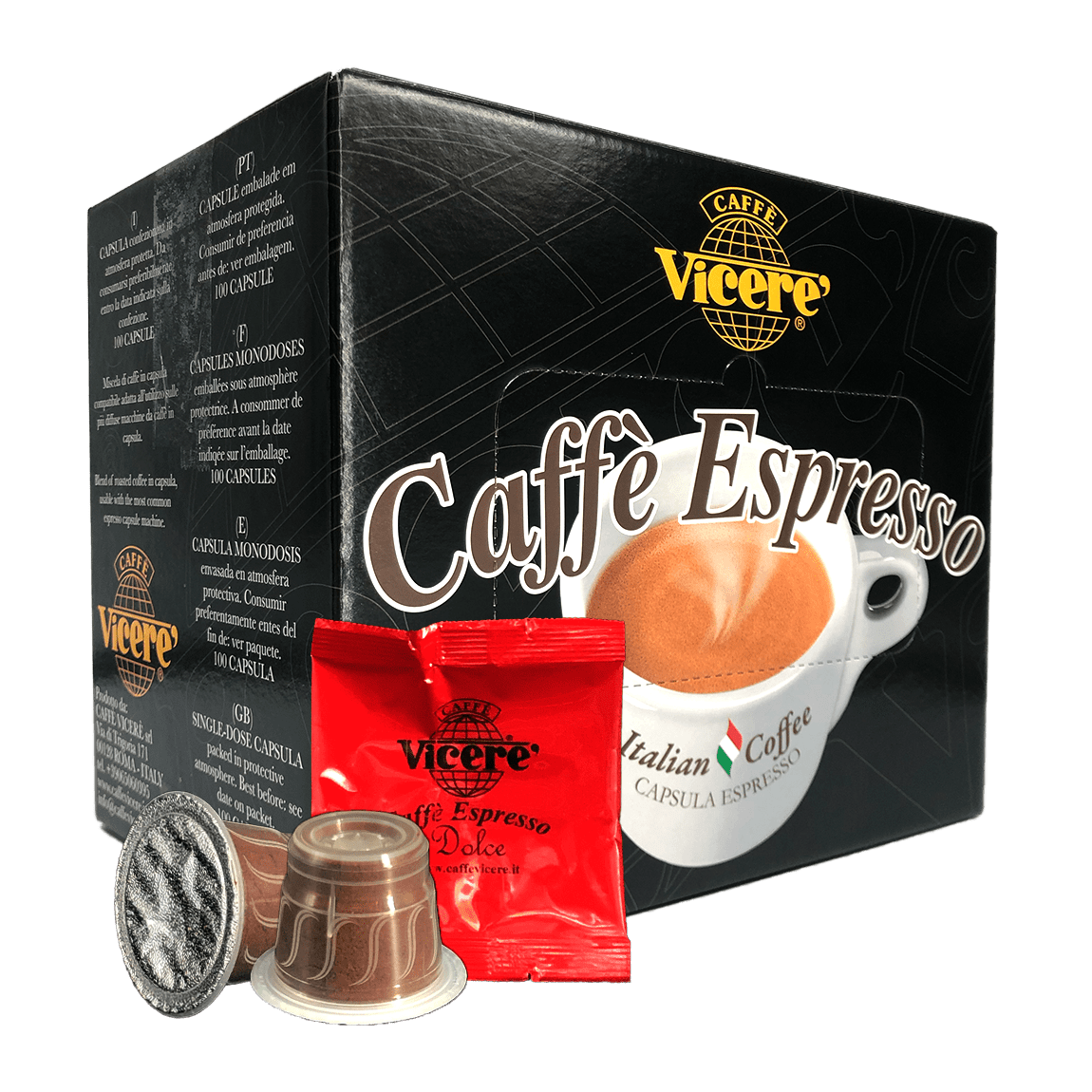 100 Capsule Compatibili Nespresso Miscela Dolce - Caffè Vicerè
