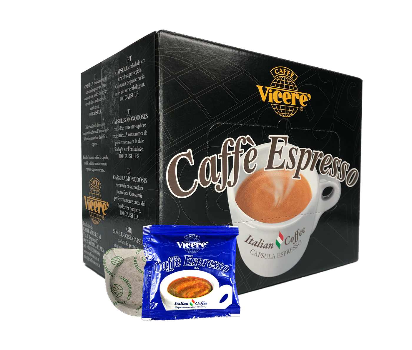 Cialde ESE 44mm Miscela Intenso - Caffè Vicerè