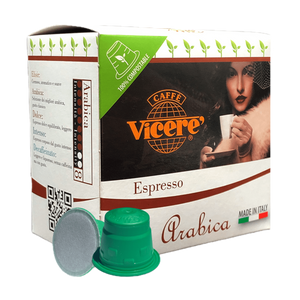 50 Capsule Compatibili Nespresso Miscela Arabica Compostabili - Caffè Vicerè