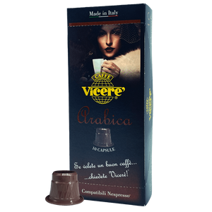 10 Capsule Compatibili Nespresso Miscela Arabica autoprotette - Caffè Vicerè