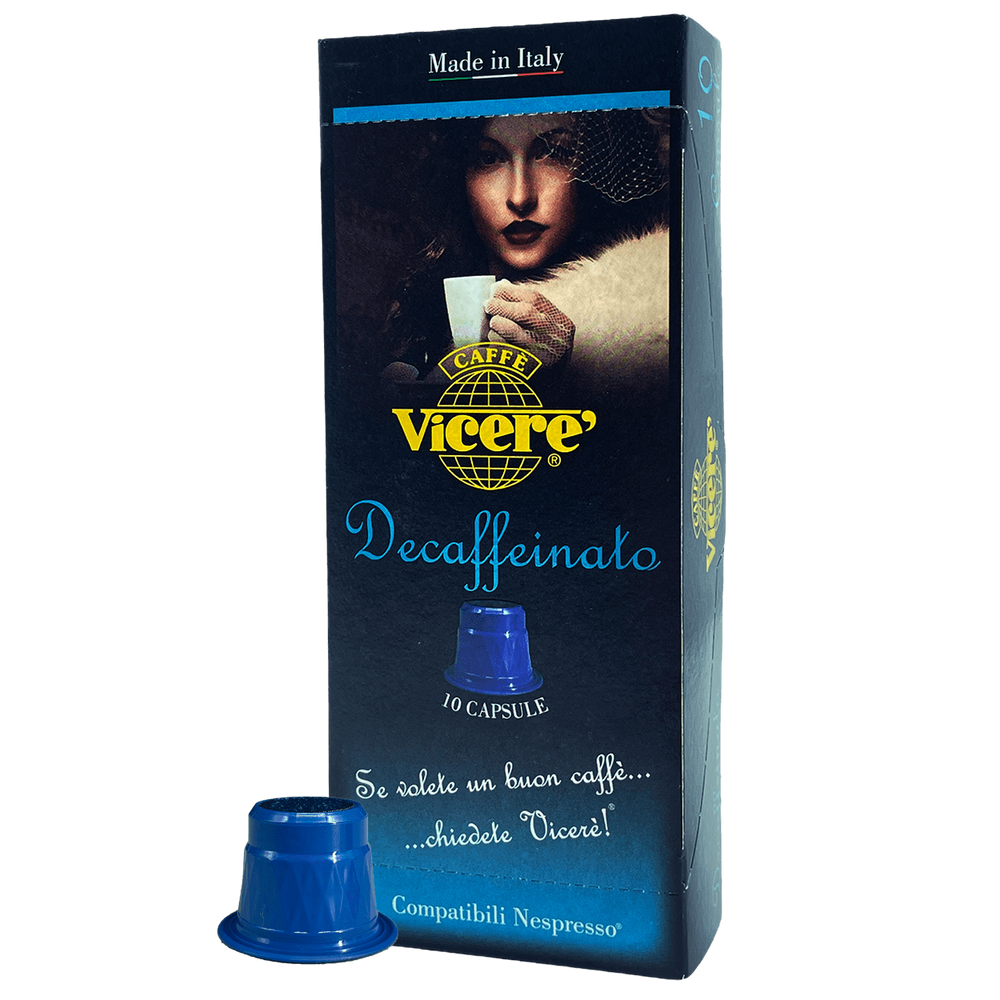 10 Capsule Compatibili Nespresso Decaffeinato autoprotette - Caffè Vicerè