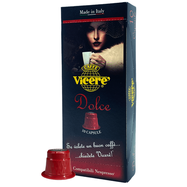 10 Capsule Compatibili Nespresso Miscela Dolce autoprotette - Caffè Vicerè