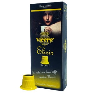 10 Capsule Compatibili Nespresso Miscela Elisir autoprotette - Caffè Vicerè
