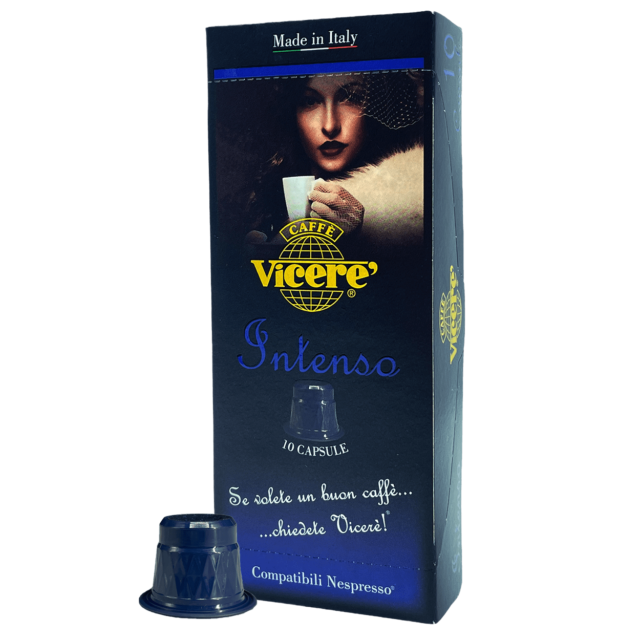 10 Compatible Nespresso Intenso Blend Capsules Self-Protected