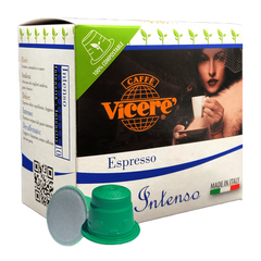 50 Capsule Compatibili Nespresso Miscela Intenso Compostabili - Caffè Vicerè