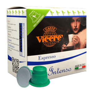 50 Capsule Compatibili Nespresso Miscela Intenso Compostabili - Caffè Vicerè