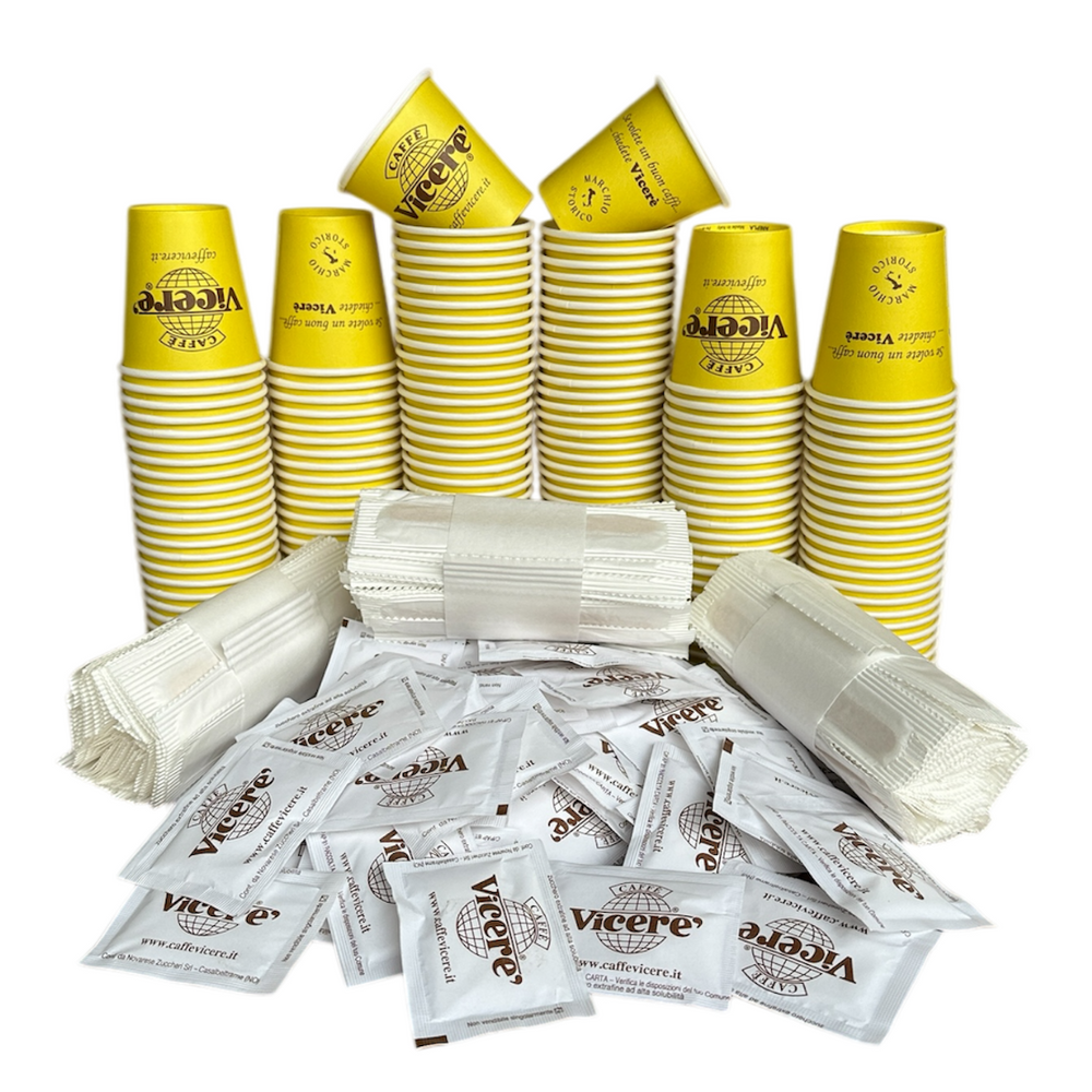 Kit accessori Caffè 150pz. in carta - Caffè Vicerè