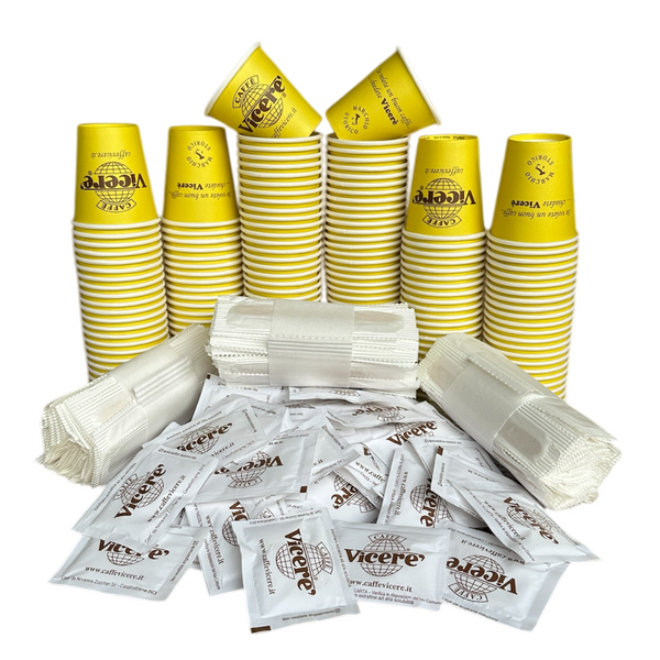 Kit accessori Caffè 150pz. in carta - Caffè Vicerè